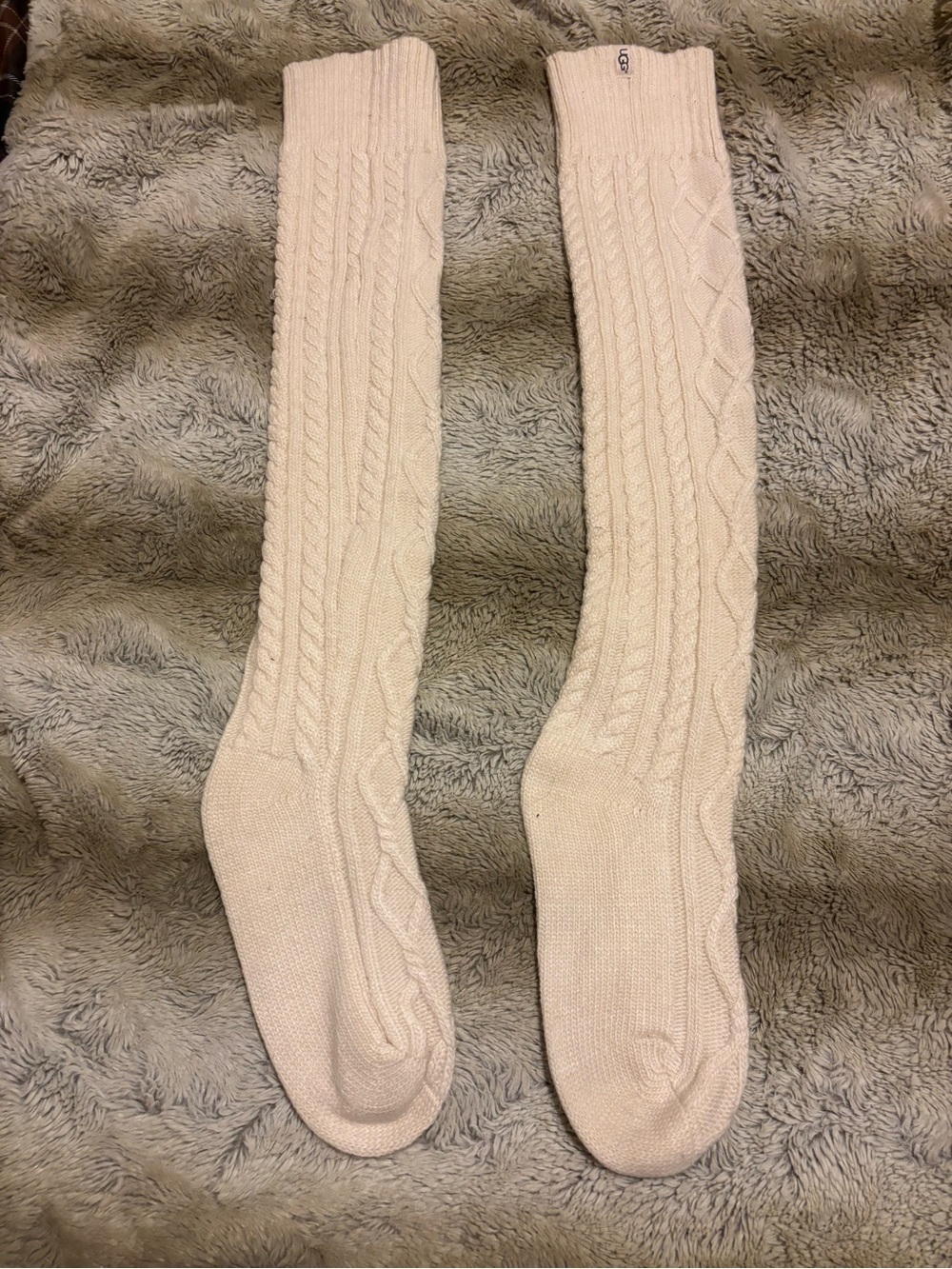 Ugg Cable knit over the knee socks